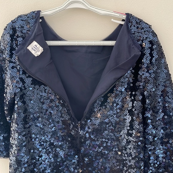 Sequin A-line Dress, Navy Blue, size S/P - Picture 4 of 4